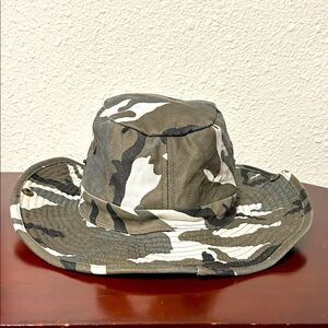 Camouflage Wide Brim Hat Booney/ bucket hat